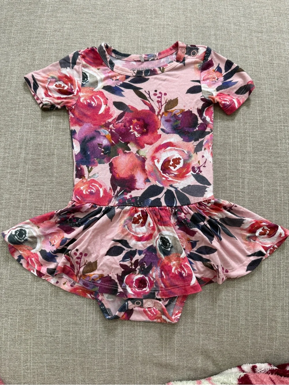 Posh Peanut Dusk Rose short-sleeve twirl skirt bodysuit